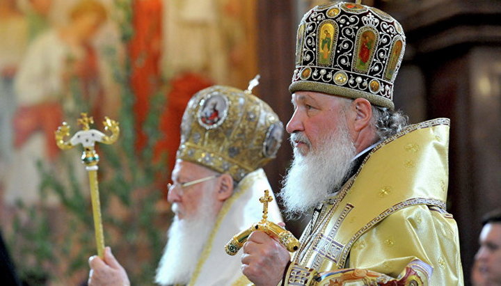 Patriarch Kirill and Patriarch Bartholomew 