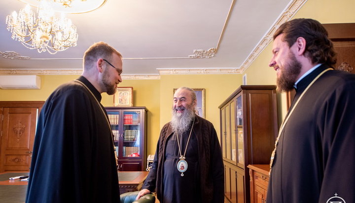 His Beatitude Metropolitan Onufry of Kiev and All Ukraine received His Eminence Archbishop Juraj of Michalovce and Košice at the Holy Dormition Kiev-Pechersk Lavra