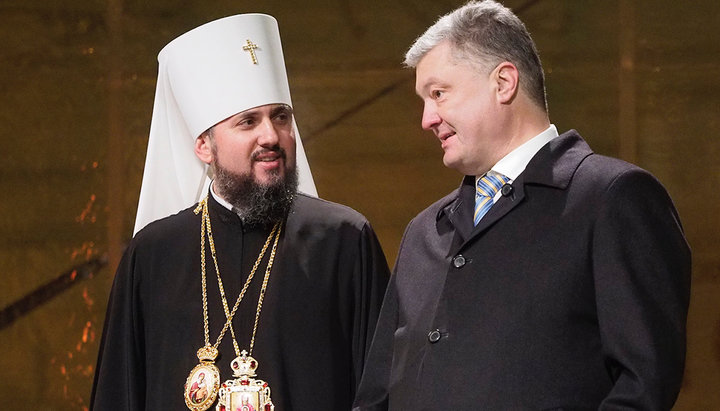 Head of the OCU Epiphany Dumenko and ex-President of Ukraine Petro Poroshenko. Photo: news.liga.net