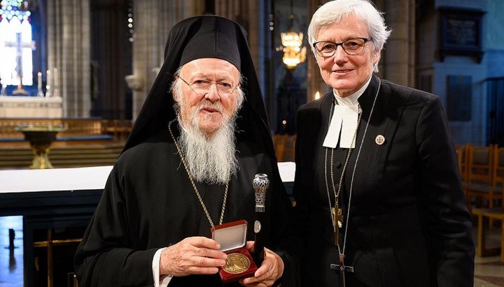 Patriarch Bartholomew and leader of Lutheran Church of Sweden Antje Jackelén. Photo: lutheranworld.org