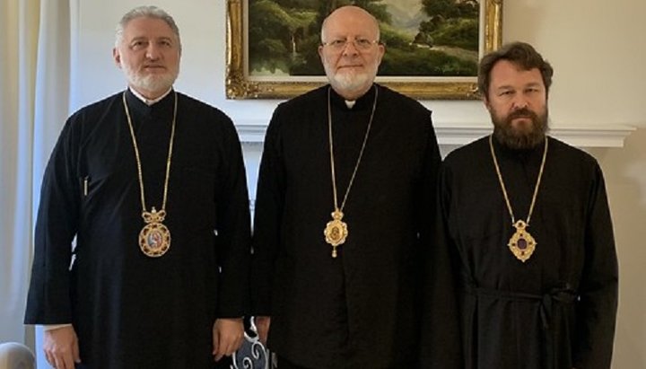 Archbishop Elpidophoros, Metropolitan Joseph and Metropolitan Hilarion. Photo: Press Service of the Antiochian Archdiocese of North America