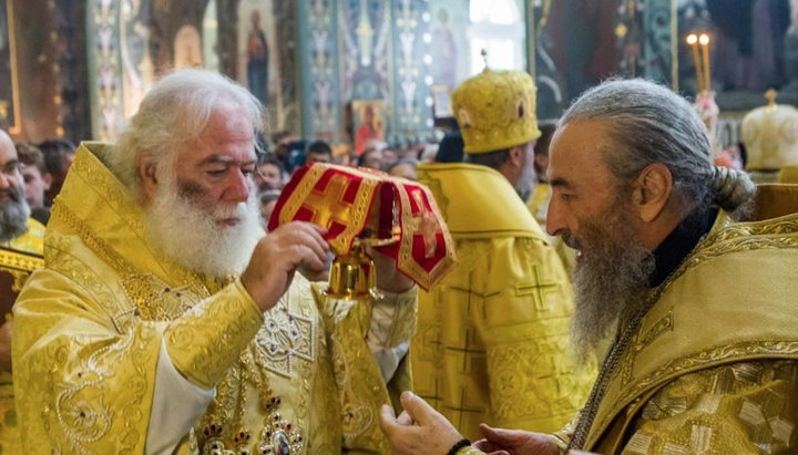 Patriarch Theodore of Alexandria and His Beatitude Metropolitan Onuphry. Odessa, 2018. Photo: eparhiya.od.ua