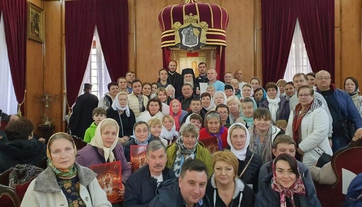 His Beatitude Patriarch Theophilos III received the pilgrims of the UOC. Photo: Zhytomyr Eparchy