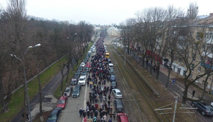 The cross procession of the UOC in Vinnytsia. 08.03.2020. Photo: UOJ