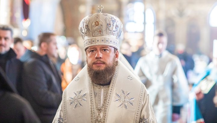 Bishop Victor (Kotsaba) in the Refectory Church of the Kyiv-Pechersk Lavra. Photo: Bishop Victor’s Facebook page