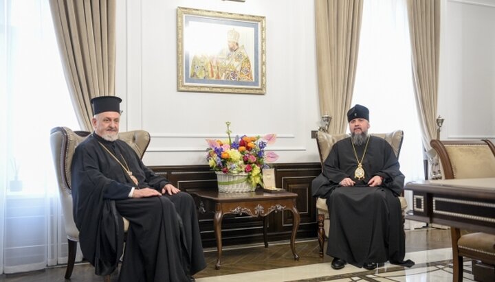 The head of the OCU and Metropolitan Emmanuel at a meeting in Kyiv. Photo: newsonline24.com.ua