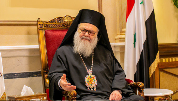 Patriarch John of Antioch during a meeting with the UOC delegation. Photo: news.church.ua