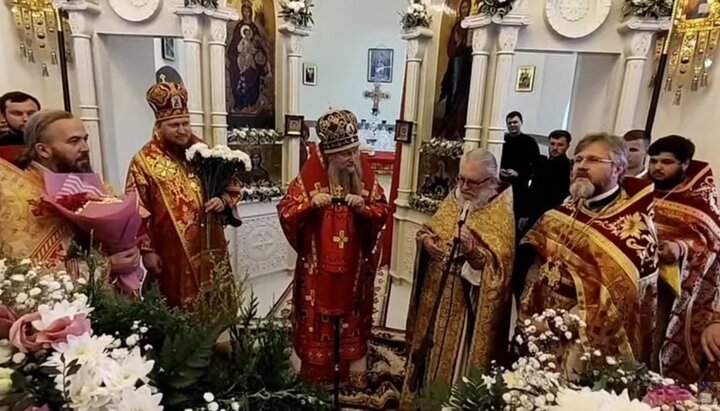 Consecration of the church of the UOC in Rakov Les village. Photo: screenshot of the video of the Youtube channel “Diary of the Deacon"