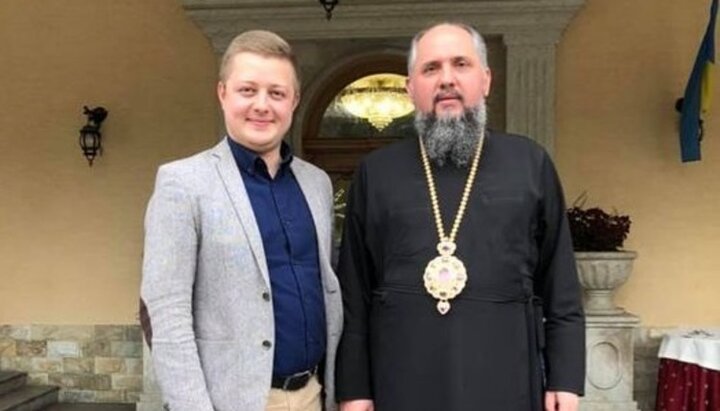 Dmitry Horevoy and the head of the OCU Epiphany Dumenko. Photo: facebook.com / dmytrohoryevoy