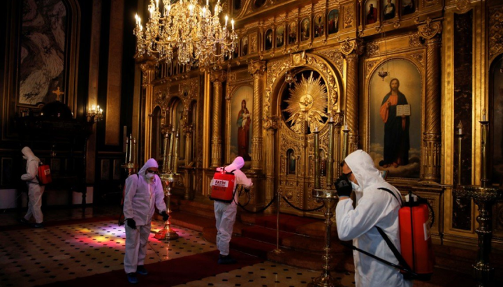 Disinfection of the temple. Photo: Magnolia-TV