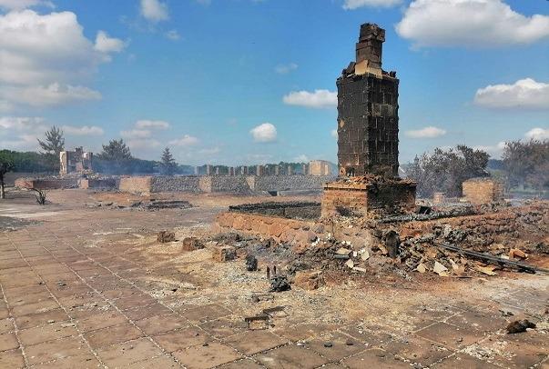 Photos of burned Sviatogorsk Lavra’s All Saints Skete published on the Web