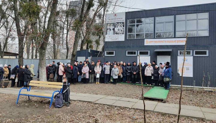 Distribution of humanitarian aid in Kyiv. Photo: t.me/blago_church_ua