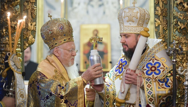 The head of the Phanar and Serhiy Dumenko. Photo: pravda.com.ua