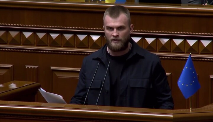 Member of the Ukrainian Parliament Artem Dmytruk. Photo: screenshot from a video on Artem Dmytruk's Facebook page