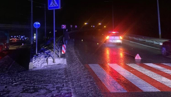 The pedestrian crossing where Yaryna Aryeva hit a person. Photo: pravda.com.ua