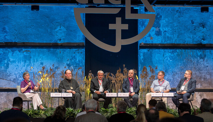 Eustratiy Zoria and Volodymyr Bureha at the CEC Assembly in Tallinn. Photo: 2023cecassembly.