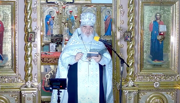 Archpriest Dimitriy Sydor. Photo: a screenshot from YouTube channel Uzhhorod Orthodox Cathedral