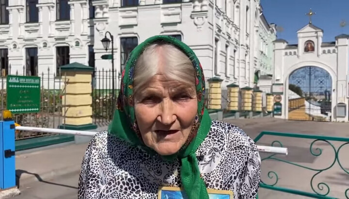 Parishioner of the Kyiv Pechersk Lavra Lydia. Photo: screenshot of the YouTube channel video “Tetiana Tsaruk. In Search of Truth