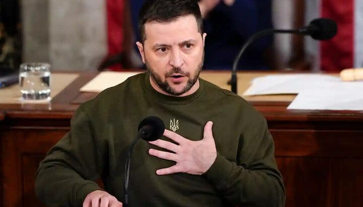 Zelensky during a speech in the US Congress. Photo: AP