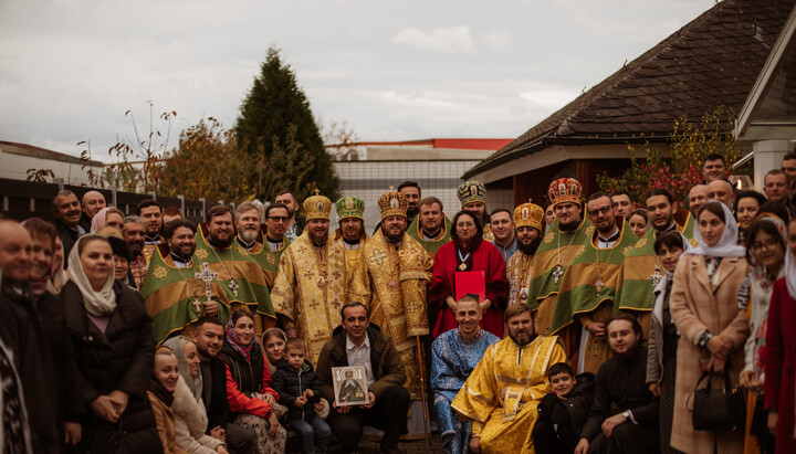 The opening of an UOC church in Worms (Germany). Photo:  Khmelnytskyi Eparchy’s Facebook page