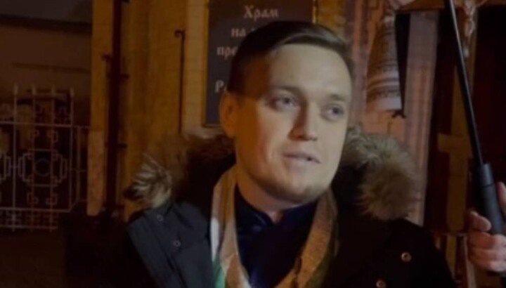 Archpriest Sergiy Chertilin, a clergyman of the Church of All Holy Warriors. Photo: a video screenshot of the "Miryany" Telegram channel