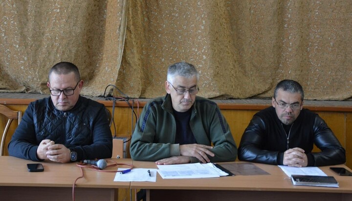 A "trio" in Nadvirna, which liquidated the UOC community. Photo: Andriyovych’s Facebook