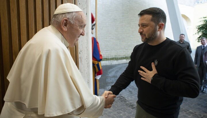 President of Ukraine Volodymyr Zelensky and Pope Francis. Photo: president.gov.ua