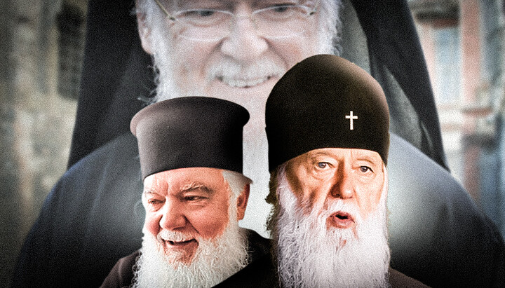 Patriarch Bartholomew, Makariy Maletych and Filaret Denysenko. Photo: UOJ