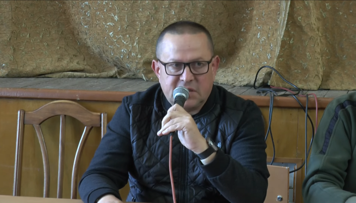 Mayor of Nadvirna, Zinoviy Andriyovych. Photo: NadvirnaTV YouTube Channel