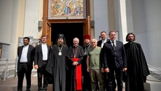 Cardinal Parolin visits the UOC Cathedral in Odesa damaged by Russia