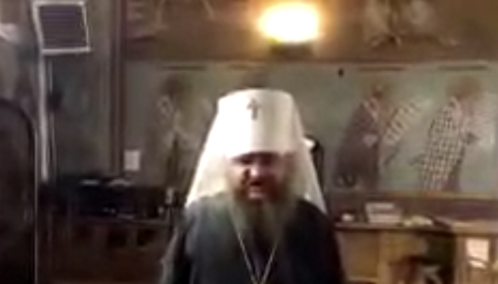 Metropolitan Theodosiy of Cherkasy and Kaniv. Photo: Screenshot from Cherkasy Eparchy's live broadcast