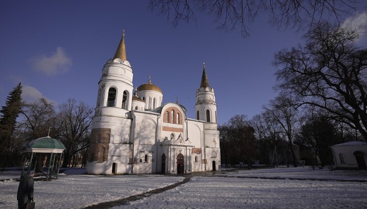 The UOC's Transfiguration Cathedral in Chernihiv. Photo: Suspilne