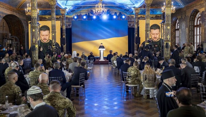 Zelensky at the Lavra. Photo: Presidential website