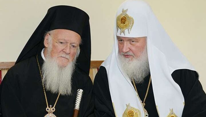 Ecumenical Patriarch Bartholomew and Moscow Patriarch Kirill. Photo: Espreso