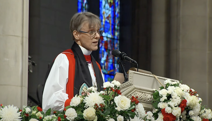 Washington Bishop Mariann Budde. Photo: Screenshot from PBS NewsHour YouTube channel