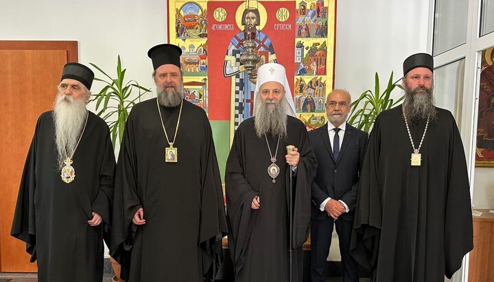 Патријарх Порфирије разговарао са Митрополитом солунским Филотејем