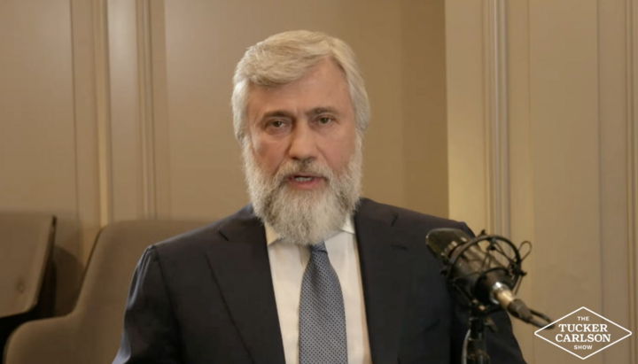 Интервју о. Вадима Новинског Такеру Карлсону. Фото: ЈТ канал Карлсона