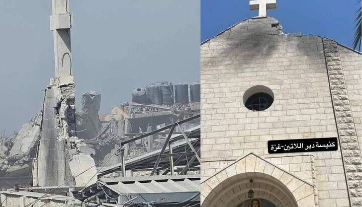 Црква Свете породице у Гази после авиоудара, 16. Јула 2025. Фото: orthodoxianewsagency