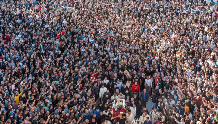 Сахрана Митрополита Амфилохија. Фото: Митрополија црногорско-приморска.