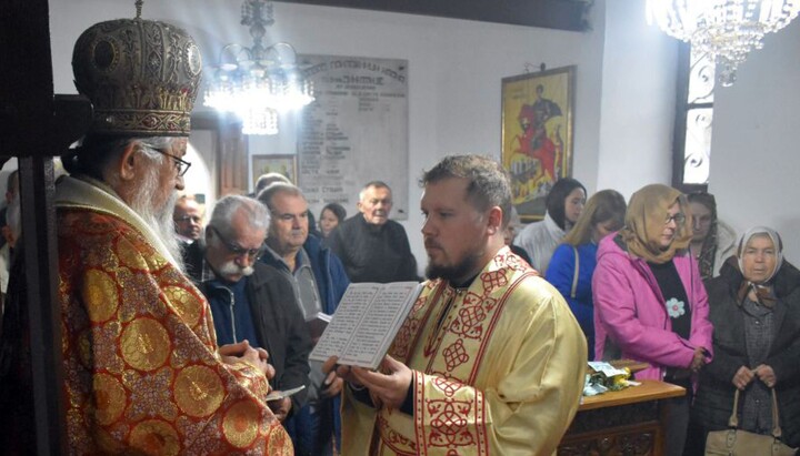 Владика Пахомије служи на дан Св. Димитрија. Фото: СПЦ