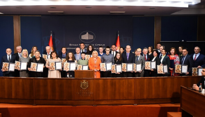 Примаоци Светосавских награда за 2024. годину. Фото: Танјуг