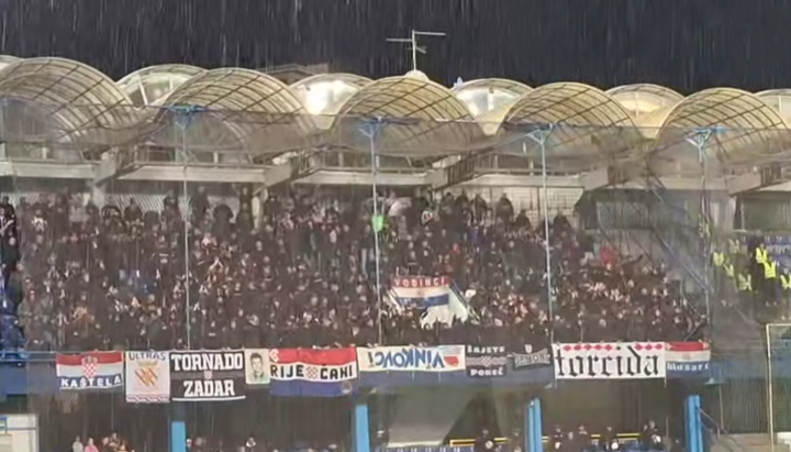 Усташе на утакмици у Подгорици. Фото: Борба.ме