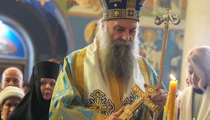 Патријарх Порфирије у манастиру Ваведење. Фото: СПЦ