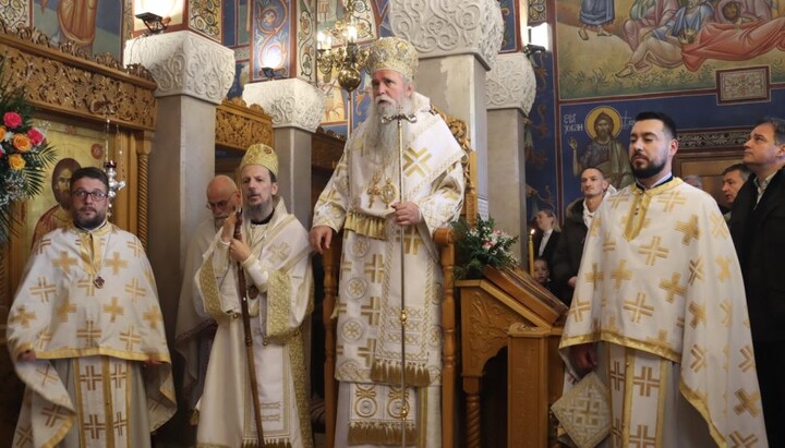 Литургија у Требињу. Фото: Митрополија црногорско-приморска. 