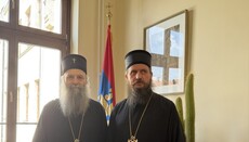 Епископ Сергије је посетио Патријарха Порфирија 