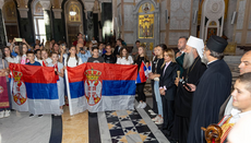Шездесет најуспешнијих ученика из Херцеговине у посети патријарху Порфирију