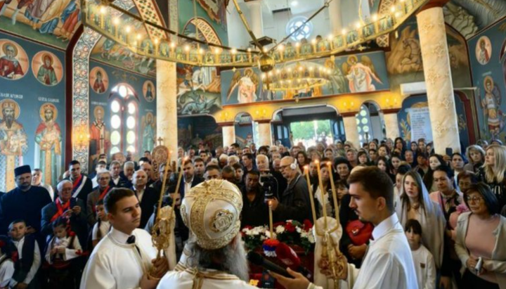 Патријарх Порфирије богослужи у Храму Светих четрдесет мученика севастијских. Фото: ТВ Храм