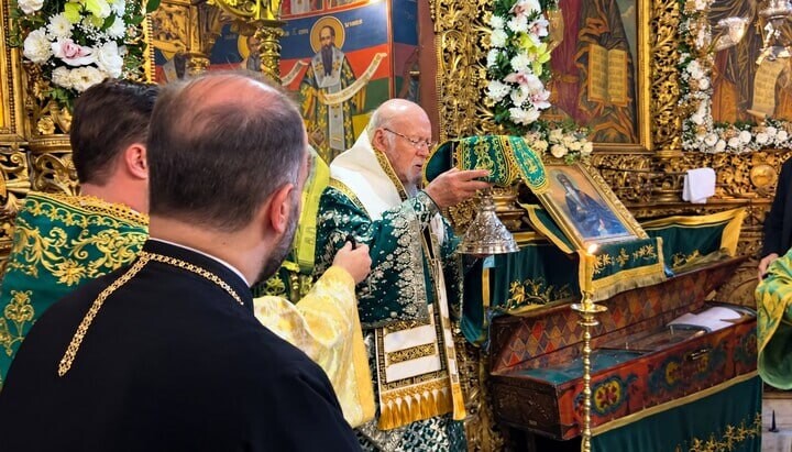 Патријарх Вартоломеј поменуо је Думенка на служби у Рилском манастиру. Фото: СПН