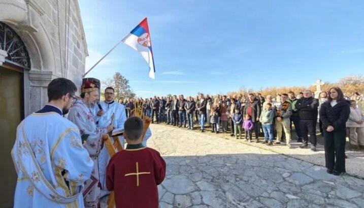 Митрополит Димитрије у Хоџићима. Фото: Епархија захумско-херцеговачка и приморска